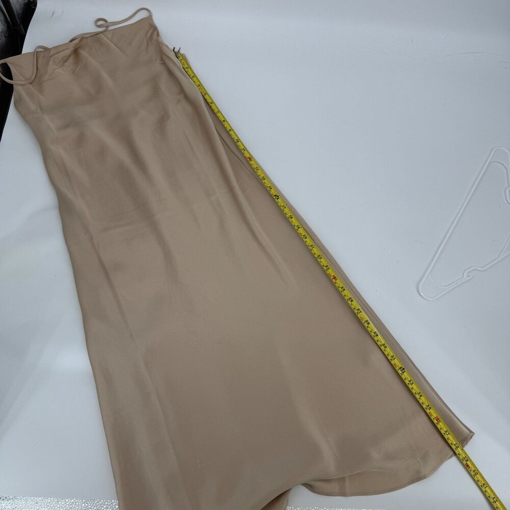 Show Me Your Mumu Verona Satin Dress Champagne Slip Dress Cowl Neck Midi Size M - Picture 11 of 16